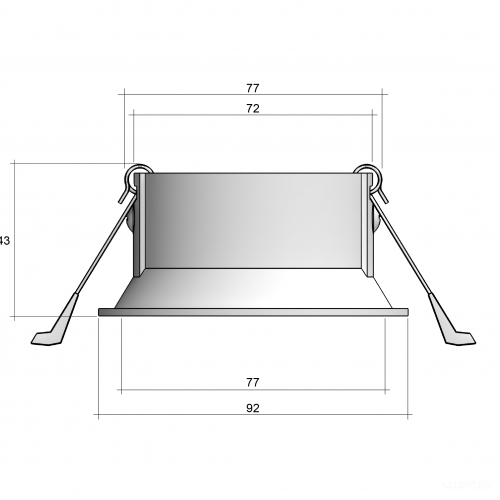 Рамка для LED модуля POINT Twist  (RAL9005 — MR16/GU10)