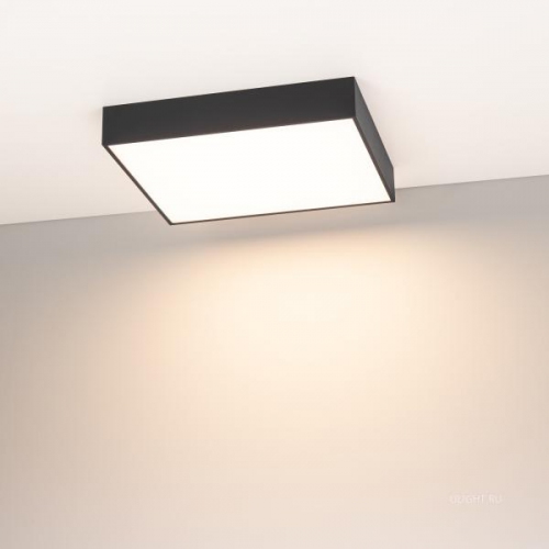Светильник SP-QUADRO-S400x400-40W Warm3000 (BK, 120 deg, 230V) (Arlight, IP40 Металл, 3 года)