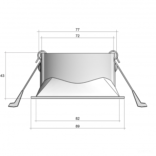 Рамка для LED модуля POINT-S Twist  (RAL9005 — MR16/GU10)