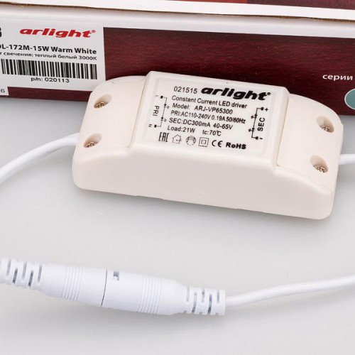 Светильник DL-172M-15W Warm White (Arlight, IP40 Металл, 3 года)