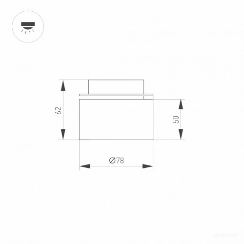 Модуль светодиодный PLURIO-LAMP-R77-9W Warm3000 (BRS, 36 deg, 2-2, 38V, 200mA) (Arlight, Металл)