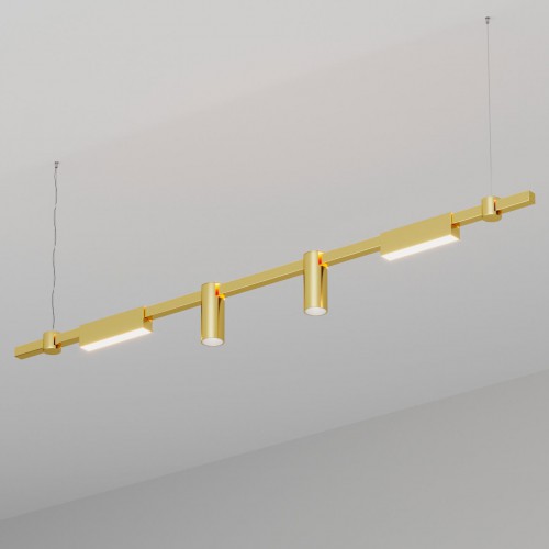 Подвесной светильник HOKASU PL10 (GOLD/1500mm – 200mm/LT70/120deg – D55/140mm – 4K/16W)