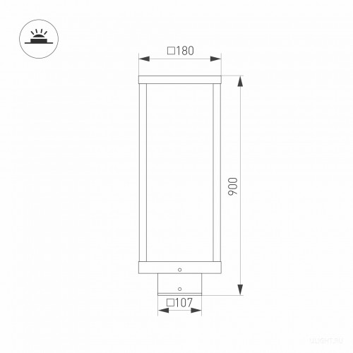 Светильник LGD-Path-Cub-H900B-12W Warm White (Arlight, IP54 Металл, 3 года)