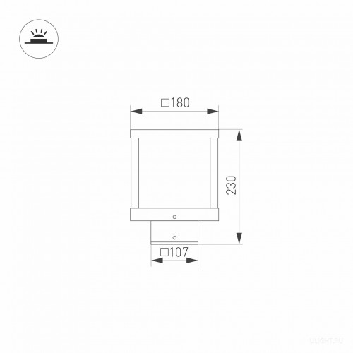 Светильник LGD-Path-Cub-H230B-12W Warm White (Arlight, IP54 Металл, 3 года)