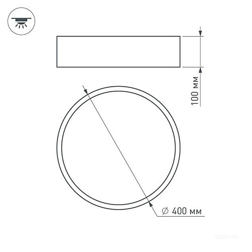 Светильник SP-TOR-TB400SW-25W Warm White (Arlight, Металл)