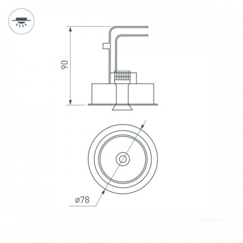 Светильник CL-SIMPLE-R78-9W Warm3000 (WH, 45 deg) (Arlight, IP20 Металл, 3 года)