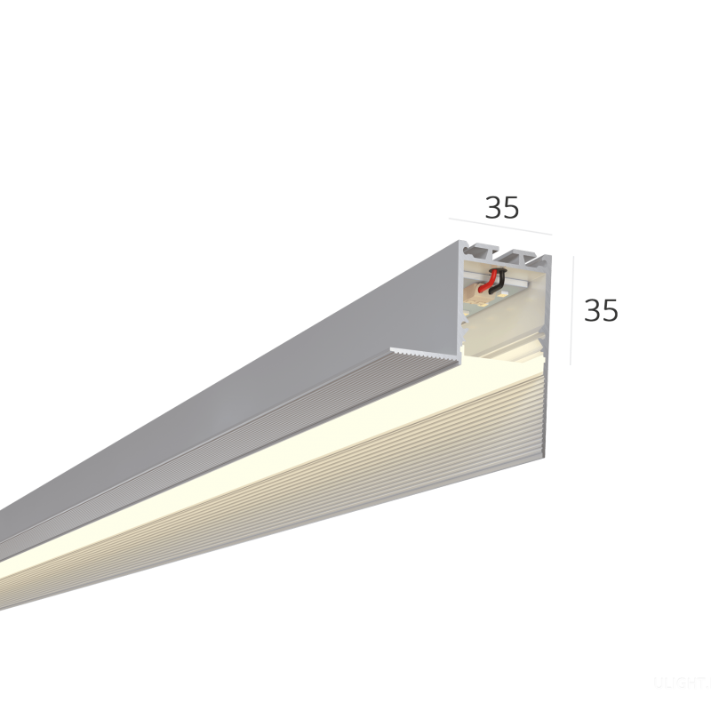 Линейный светильник HOKASU S35 edgeless-w (Anod/500mm/LT70 — 4K/7W)