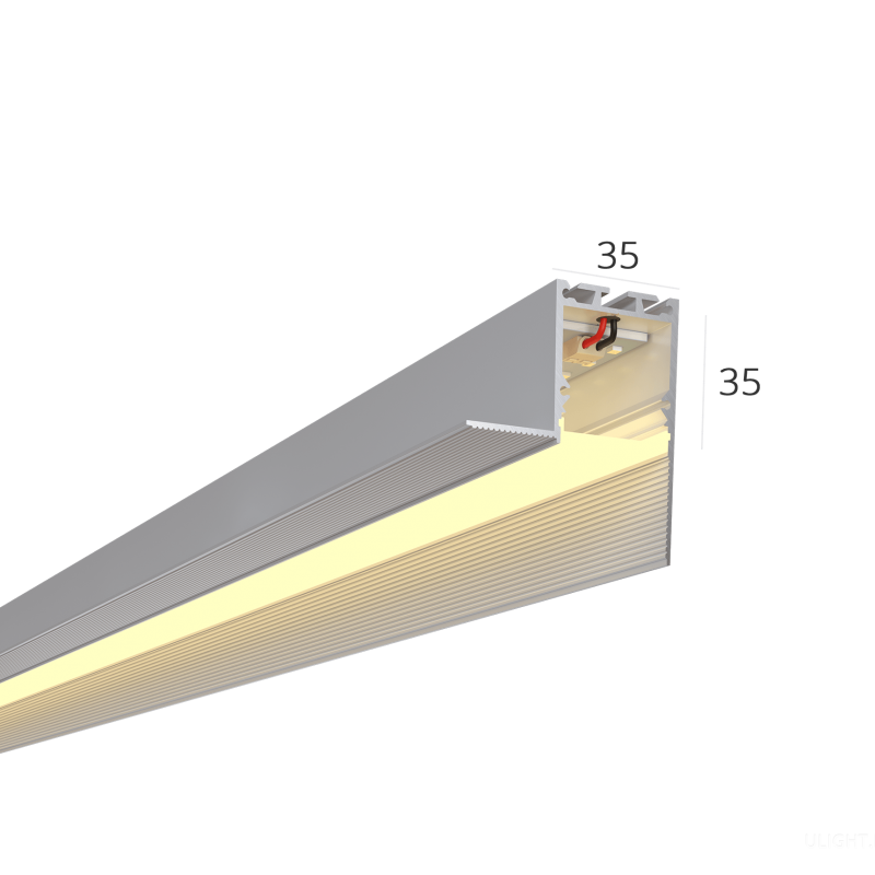 Линейный светильник HOKASU S35 edgeless-w (Anod/500mm/LT70 — 3K/7W)