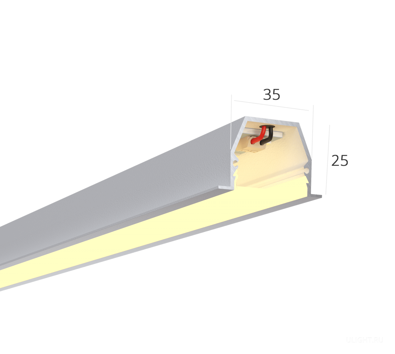Линейный светильник HOKASU 35/25 IN noPS (RAL9003/750mm/LT70 — 3K/17W)