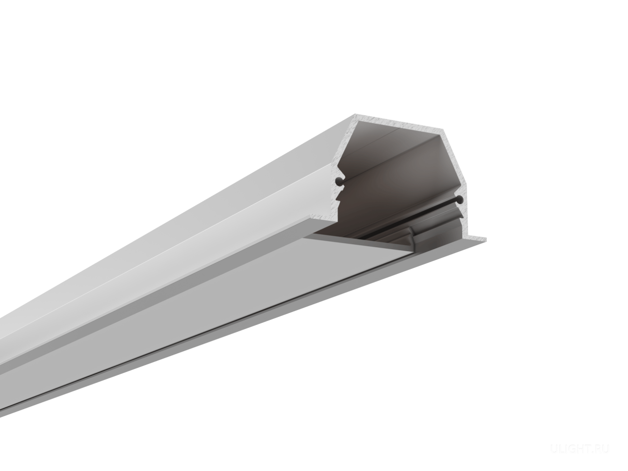 Анодированный/крашенный алюминиевый профиль для изготовления встраиваемых линейных светильников. 
Габариты 35(45)х25мм