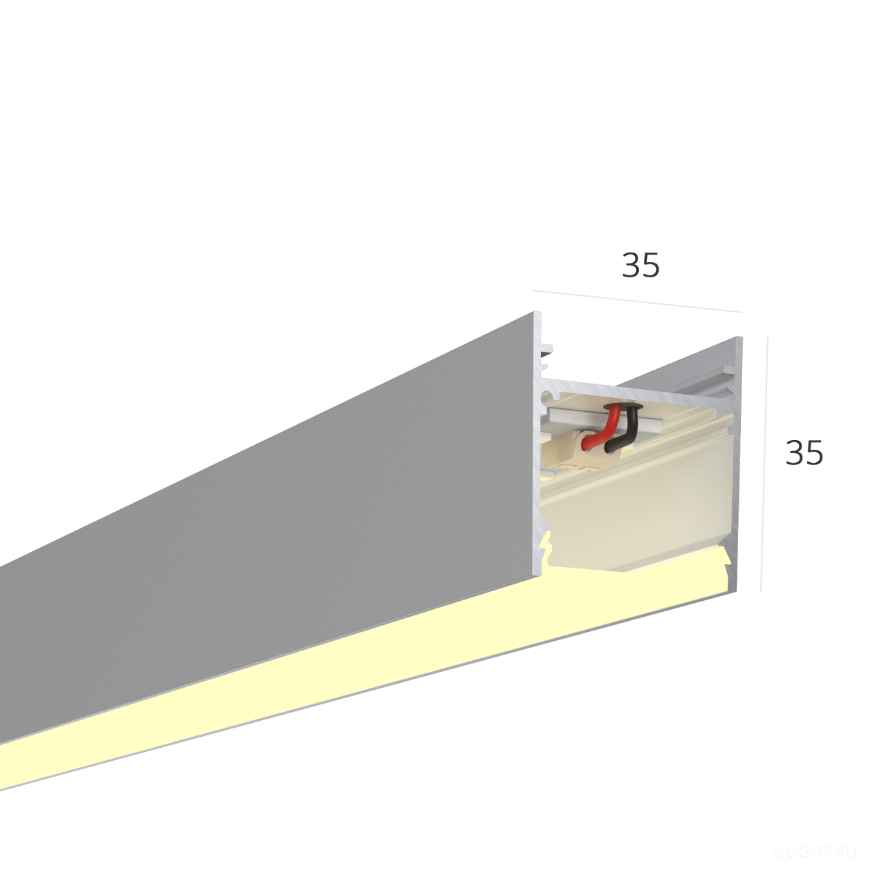 Линейный светильник HOKASU S35 (Anod/1250mm/LT70 — 3K/28W)