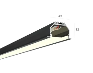 Линейный светильник HOKASU 49/32 IN noPS (Anod/3000mm/LT70 — 3K/66W)
