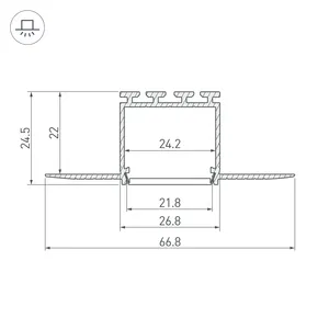 Профиль PLS-LOCK-H25-F-HIDE-2000 (Arlight, Алюминий)
