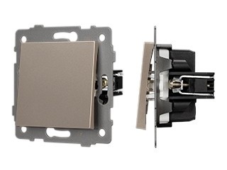 Механизм выключателя одноклавишный непроходной SWT-MK01-PL-GD-V (250V, 10A) (Arlight, -)