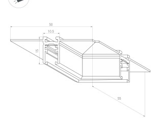 Коннектор угловой MAG-MICROCOSM-CON-FDW-L90 (BK) (Arlight, IP20)