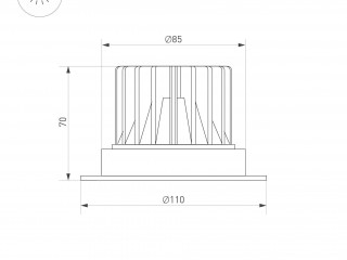 Светильник MS-ATLAS-TRIMLESS-R70-12W Day4000 (WH, 32deg, 230V) (Arlight, IP20 Металл, 5 лет)