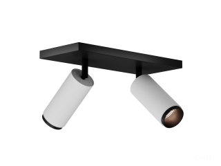 Накладной светильник HOKASU Tube DUO Zoom (55-120/ral9003 – 20w/4090/12-50deg)