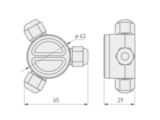 Разветвитель KLW-3 (4-10mm, IP67) (Arlight, Пластик)