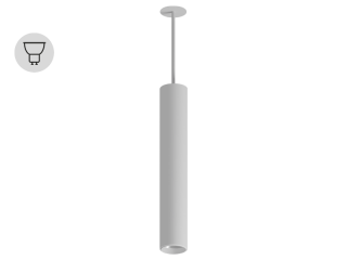 Подвесной светильник HOKASU Trunk Hang (RAL9003/D55/320mm — GU10)