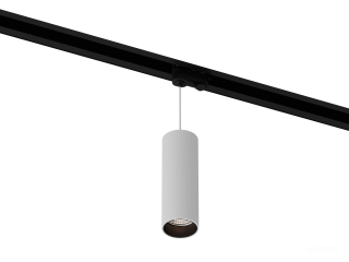 Подвесной трековый светильник HOKASU Tube Hang TR4 (55-120/ral9003 – 10w/4090/10deg)