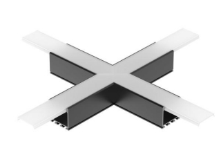 Крестовина PLS-LOCK-H25-Х90 BLACK (с экраном MAT-L) (Arlight, Металл)