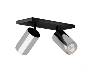 Накладной светильник HOKASU Tube DUO Zoom (85-160/silver – 40w/4090/12-50deg)