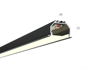 Линейный светильник HOKASU 49/32 IN (RAL9005/1000mm/LT70 — 4K/20W)