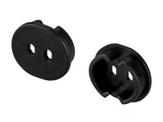 Заглушка ARH-ROUND-D20-DUAL BLACK с отверстием (Arlight, Пластик)