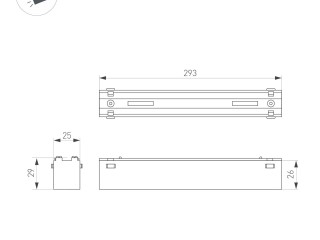 Светильник MAG-VIBE-FLAT-L293-12W Day4000-MIX (WH, 100 deg, 48V, DALI) (Arlight, IP20 Металл, 5 лет)