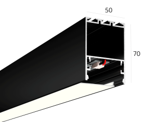 Линейный светильник HOKASU 50/70 noPS (RAL9005/500mm/LT70 — 4K/11W)