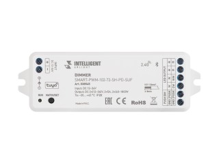 INTELLIGENT ARLIGHT Диммер SMART-PWM-102-72-SH-PD-SUF (12-36V, 2x5A, TUYA BLE, 2.4G) (IARL, IP20 Пластик, 5 лет)