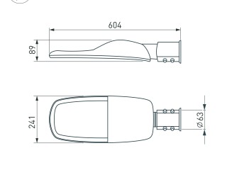 Светильник OXOR-TURI-604х241-80W Warm3000 (GR, 144x75 deg, 230V) IP66 (Arlight, -)