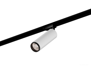 Трековый светильник HOKASU Tube Zoom TR2 (55-120/ral9003 – 10w/3090/12-50deg)