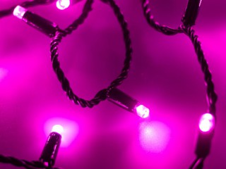 Светодиодная гирлянда ARD-STRING-CLASSIC-10000-BLACK-100LED-FLASH PINK (230V, 7W) (Ardecoled, IP65)