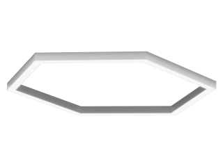 Светильник HOKASU Hexagon 35/40 (RAL9003/630*6mm/LT70 — 4K/80W)
