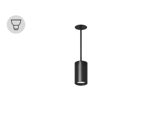 Подвесной светильник HOKASU Trunk Hang (RAL9005/D55/120mm — GU10)