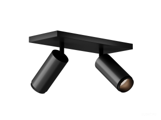 Накладной светильник HOKASU Tube DUO Zoom (55-120/ral9005 – 20w/4090/12-50deg)