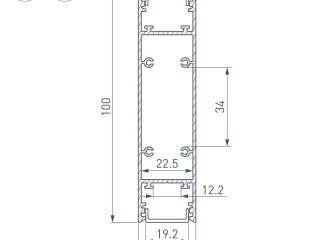 Профиль SL-LINE-25100-DUAL-2500 GOLD CHAMPAGNE  (Arlight, Алюминий)