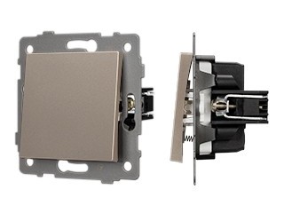 Механизм выключателя одноклавишный самовозвратный SWT-MKR1-PL-GD-V (250V, 10A) (Arlight, -)