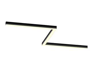 Светильник ЗигЗаг S50 (RAL9005/3x840mm-90/LT70 — 3K/54W)