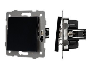 Механизм выключателя одноклавишный самовозвратный SWT-MKR1-PL-BK-V (250V, 10A) (Arlight, -)