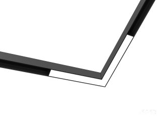 Линейный трековый светильник LF Angle размещается в углу трека. Благодаря матовому рассеивателю и широкому углу света (120°) светильник обеспечивает высокий уровень зрительного комфорта и исключает слепящий эффект.