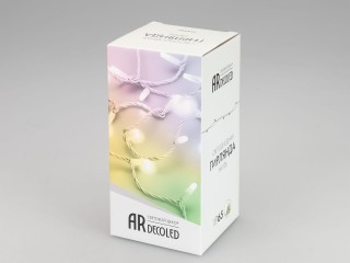 Светодиодная гирлянда ARD-STRING-CLASSIC-10000-WHITE-100LED-MILK-SYNC RGB (230V, 6.5W) (Ardecoled, IP65)