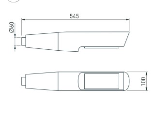 Светильник OXOR-NOXT-EMP-545x100-25W Day4000 (BK, 120 deg, 230V) IP65 (Arlight, IP65 Металл, 3 года)