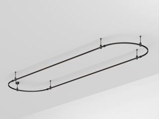 Основание ART-APRIORI-OVAL-ROD-200-4000x1000 (BK) (Arlight, IP20 Металл, 3 года)