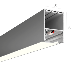 Линейный светильник HOKASU 50/70 noPS (Anod/500mm/LT70 — 4K/11W)