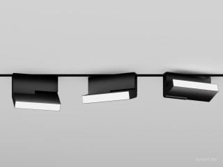 Линейный светильник для трековой системы OneLine с высокой яркостью при малых размерах: ширина световой части 30 мм. Поворотный механизм позволяет наклонять корпус в пределах 90° и поворачивать вокруг своей оси на 360°.