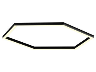 Светильник Шестигранник S50 (RAL9005/824*6mm/LT70 — 3K/104W)