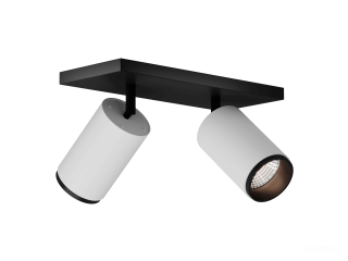 Накладной светильник HOKASU Tube DUO Zoom (85-160/ral9003 – 40w/4090/12-50deg)