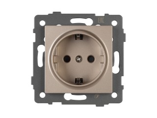 Механизм электрической розетки SCT-MEU1-PL-GD-V (250V, 16A) (Arlight, -)